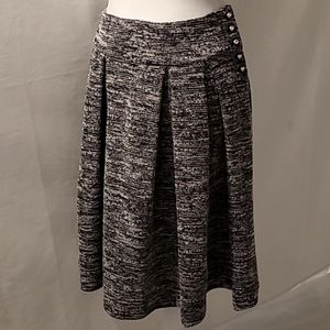 KARL LAGERFELD PLEATED TWEED MIDI